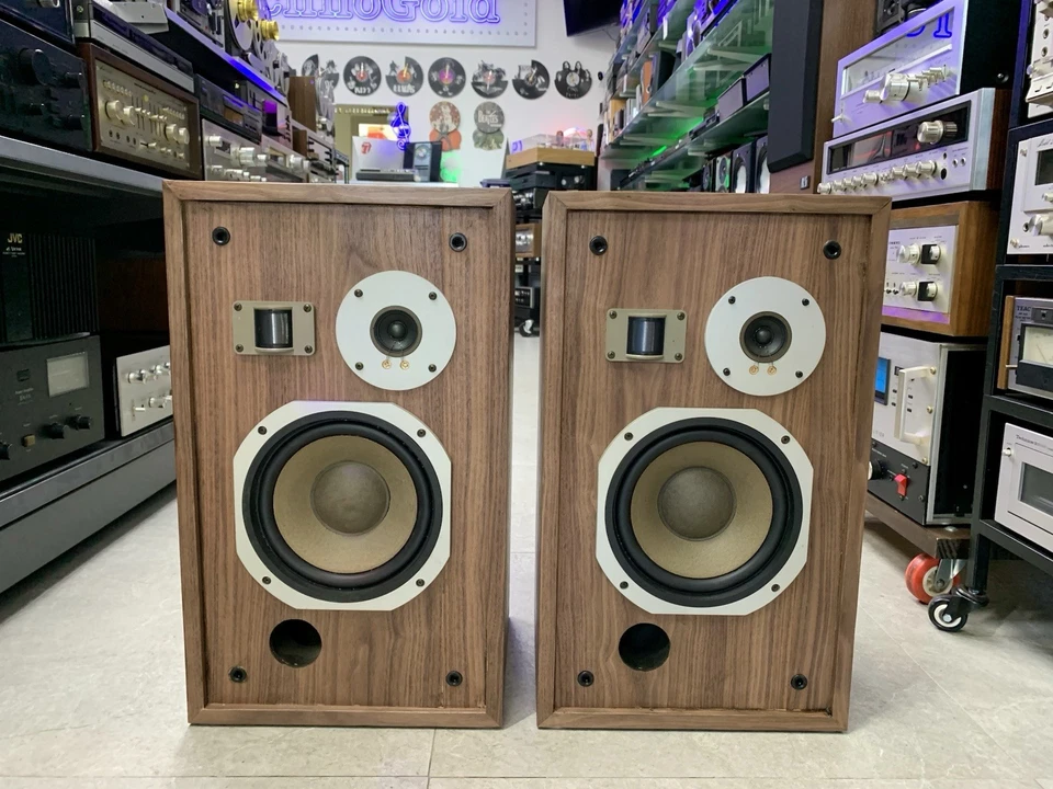 PIONEER Hpm 30 Speakers 60W RMS 3Way Vintage 1979 Work New Wood Noce Good Look - Immagine 3 di 4