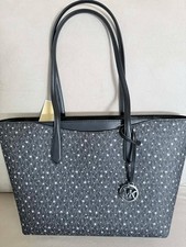 Michael Kors MK Arden Large Women Handbag Shoulder Tote Bag Black 328 AUTH