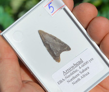 HIGH GRADE PREHISTORIC/ NEOLITHIC FLINT ARROW HEAD, STONE AGE TOOL SAHARAN #5