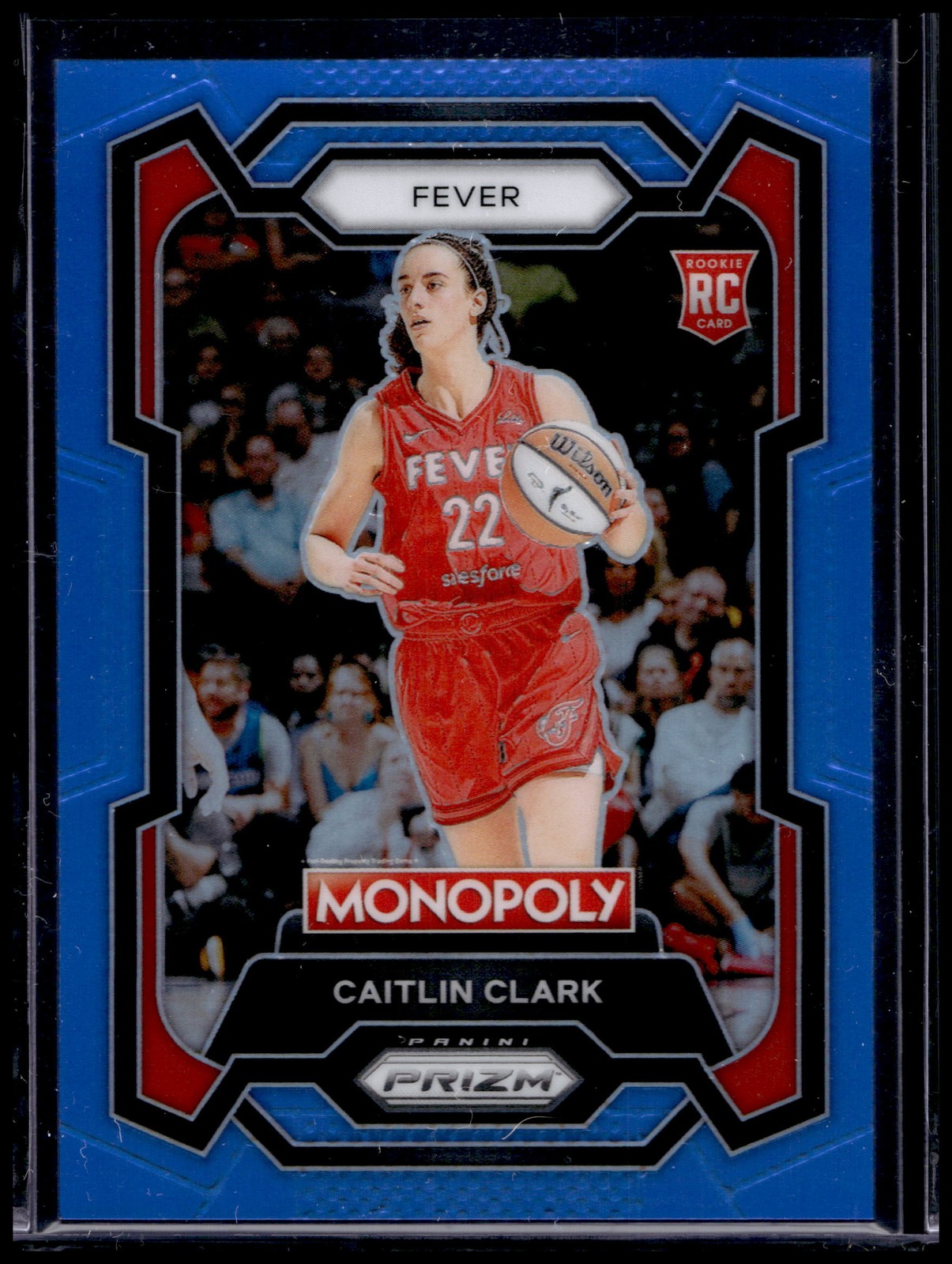 2024 Panini Prizm Monopoly WNBA Caitlin Clark #65 Boardwalk Blue Prizm /15 Fever