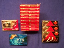 14 Sealed Mint Cassette Tape TDK Sony BASF Mr. Audio 60 min. 90 min. C-90HFL