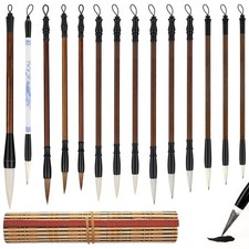 15 PCS Chinese Painting Brush Set Soft Hair f...