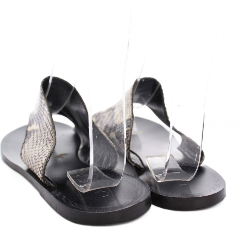 Laocoonte Python Pattern Flat Thong Sandals 38 Wh… - image 4