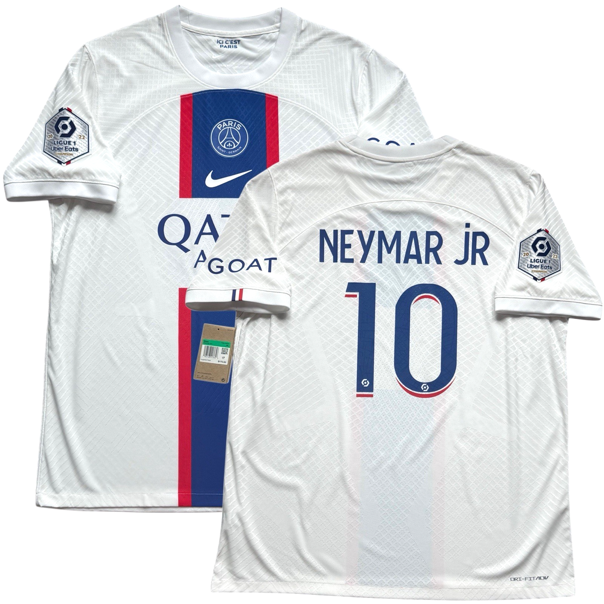 2022/23 PSG Authentic Third Jersey #10 Neymar Jr XL Vapor Player