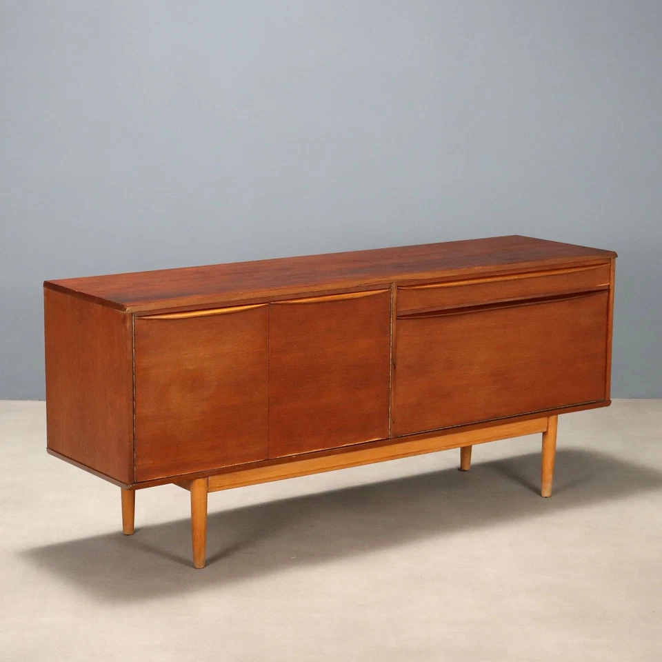 Vintage Anrichte Teck Furniert Design Nordeuropa der 60er Jahre Originell - Bild 2 von 4