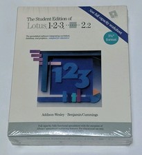 Student Edition Lotus 1-2-3 Release 2.2 Manual/ 3.5" Floppy Diskettes NEW SEALED