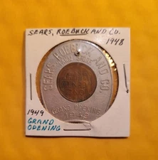 1948 Penny Encased Good Luck Never Go Broke Sears 1949 Store Opening