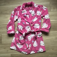 Hello Kitty Juniors Pink Micro Fleece Bathroom Bedtime Robe ONE Size