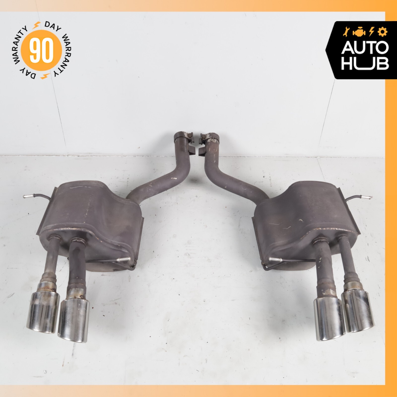 Maserati Quattroporte M139 Exhaust Mufflers Dual Tips Left & Right Side Set 50k