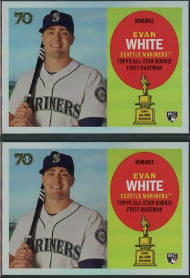  2021 Topps All-Star Rookie Cup Evan White RC #57 Base Foil - PAIR - Mariners