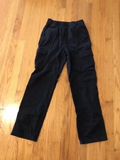 Childrens Place Navy Cotton Chino Pants Big Kids 12 Elastic Waist Pockets
