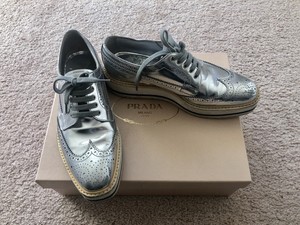 silver platform oxfords