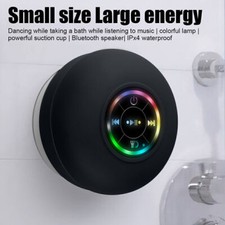 Portable LED Waterproof Suction Wireless Bluetooth Speaker for Shower Bathroom