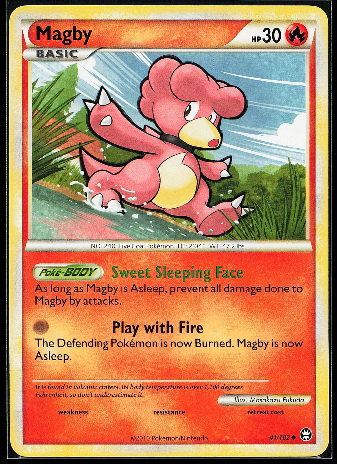 Magby 41/102 Uncommon Triumphant Pokemon Card