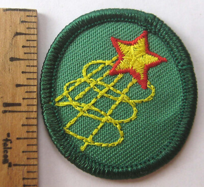 Retired Girl Scout 1989-2011 Shooting FALLING STAR TROOP CREST Patch Troop ID