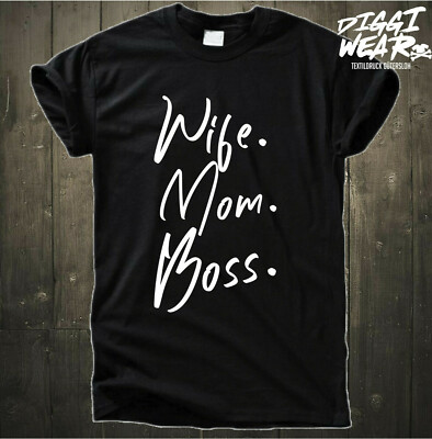 WIFE . MOM . BOSS . | MAMA BOYFRIEND SHIRT MUTTER MUTTERTAG STATEMENT FUN TOUGH