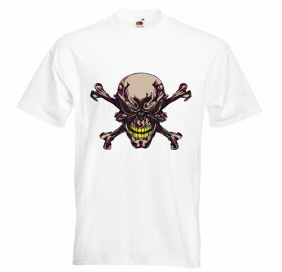 T-Shirt SKULL SKULL BIKERSHIRT GOTHIC BIKE CLUB MC MOTORCYCLE CHOPPER CUSTOM MOT