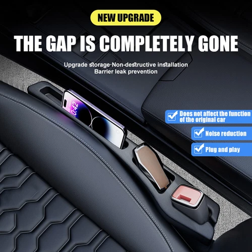 2*Car Side Seat Gap Filler Organizer with Phone Holder for Prevent Falling NEW - Bild 4 von 13