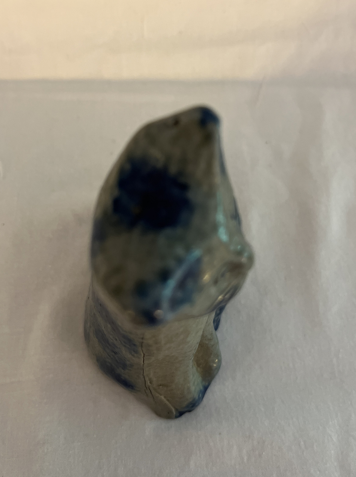 BEAUMONT POTTERY YORK MAINE BLUE SALT GLAZE 4.25" CAT FIGURINE eBay