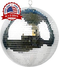 Bola De Espejo Con Luz De Discoteca De 12  Con Anillo Para Colgar Paquete De 1