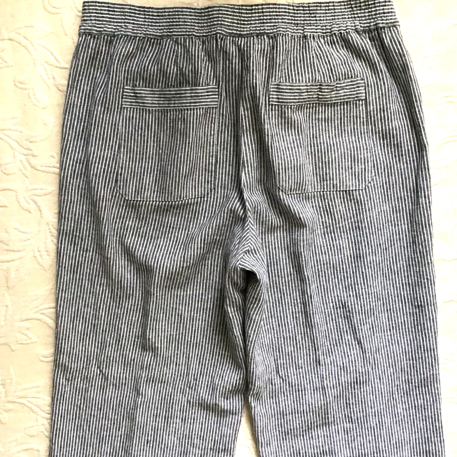 Talbots Size 8 Linen Drawstring Pull On Pants - image 8