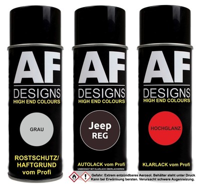 Spraydose für Jeep REG Dark Rosewood Perl Autolack Klarlack Grundierung  Set
