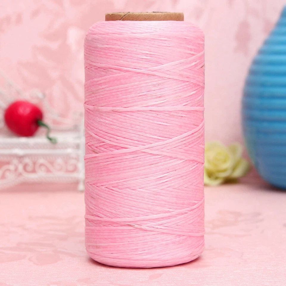 284YARDS 0.8MM WAXED THREAD STRING CORD FOR LEATHER STITCHING DIY LEATHERWARE 1 - Image 4 of 4