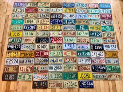 1979 & Older Rustic Vintage Lot of 100 License Plates
