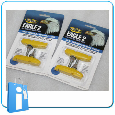 Set 4 Cantilever Bremsbeläge Kool-Stop Eagle 2 Gelb MTB Retro Vintage