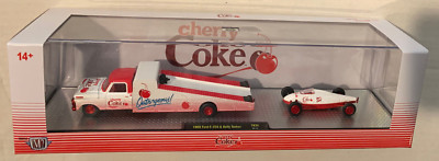 M2 MACHINES CHERRY COKE HAULERS CHASE 1969 FORD F-250 & BELLY TANKER 750 MADE
