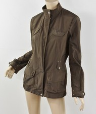 Geox Respira Solid Brown Lightweight Water Repellent Zip Front Jacket M 8