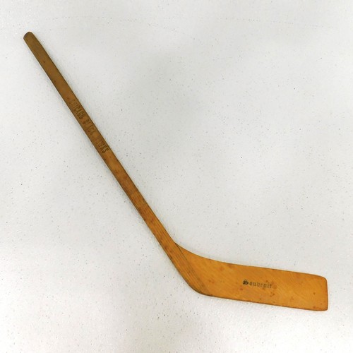 Vintage Chicago Blackhawks Mini Wood Hockey Stick Souvenir Gaston