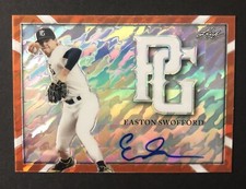 2021 Leaf - (Easton Swofford) ORANGE MARBLE Auto #1/1 (Perfect Game) Liberty