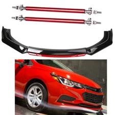 Front Bumper Lip Body Kit Splitter Spoiler Glossy Black Red For Chevrolet Cruze