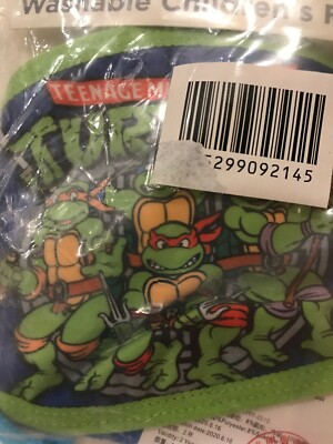 Ninja Turtles FACE MASK Set of 3 Nickelodeon Kids 3pk TMNT Mouth