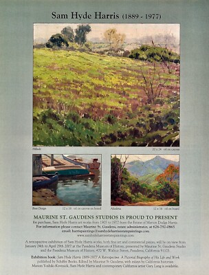 SAM HYDE HARRIS Art Gallery Exhibit ~ VINTAGE PRINT AD ~ 2007