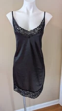 IN'VOLAND Womens 20 Mint Black Adjustable Strap Lingerie Nightie Slip Spandex
