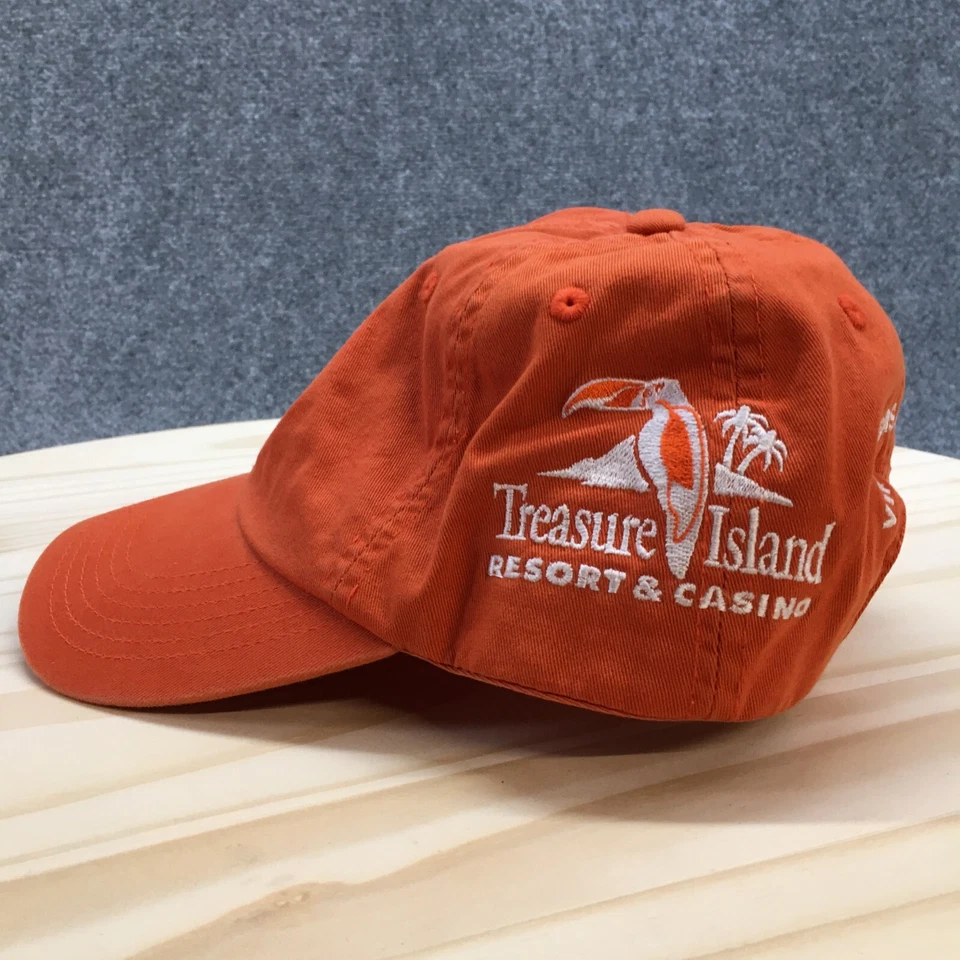 Gorra de béisbol Treasure Island Resort & Casino para mujer naranja talla única ajustable Foto 4 de 4