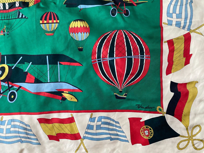 Foulard Carré 100% Soie Roberta Di Camerino 90x90 Cm - Occasion Très Bon état