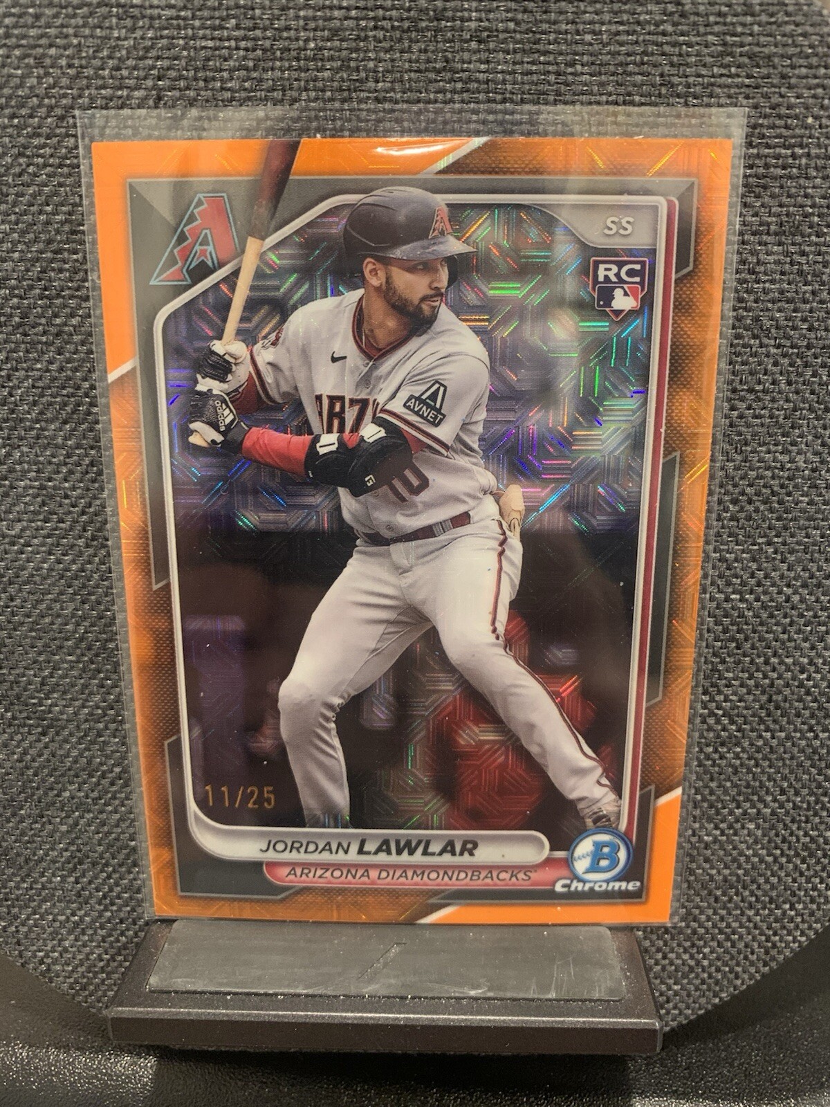 2024 Bowman Chrome - Orange Mojo Refractor #55 Jordan Lawlar /25 (RC)