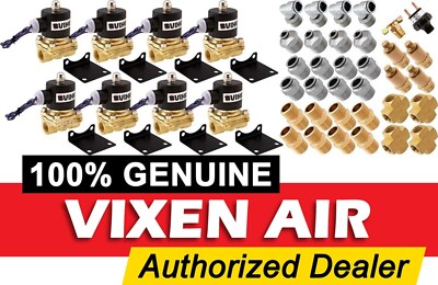 ½'' NPT AIR VALVES SOLENOID W/FITTINGS KIT SUSPENSION/AIR RIDE/SLAM 4 CORNERS
