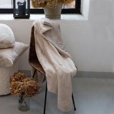 ROMA - Plaid coperta letto divano invernale fondo letto eco pelliccia Maryplaid