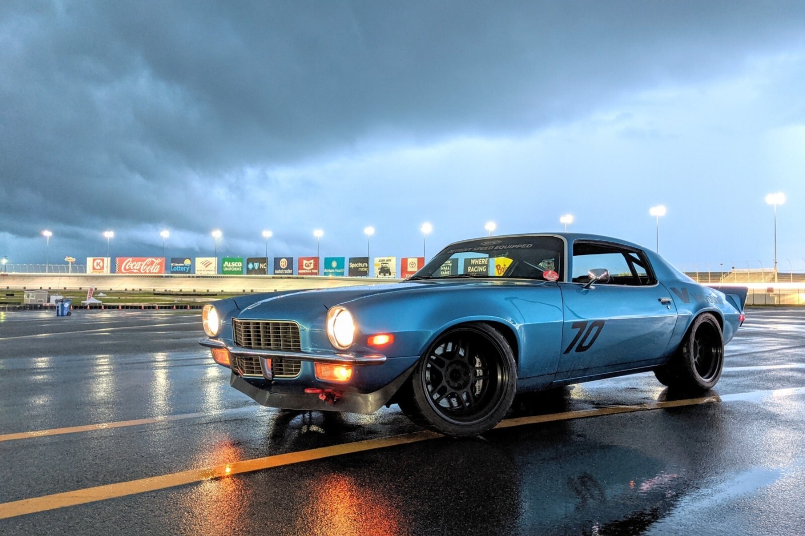 1970 Chevrolet Camaro on track | 24x36 inch POSTER | classic car