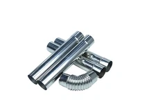 Wood Stove Pipe Flue Extension Stainless Steel Chimney, Diameter 2.36", 4 Str...