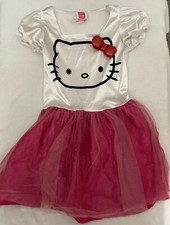 Rubies Girls Hello Kitty Sparkle Glitter Tutu Dress Costume Pink White Medium