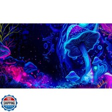 Fantasy Mushroom Forest Aquarium Background Abstract Cartoon Mushroom Reptile