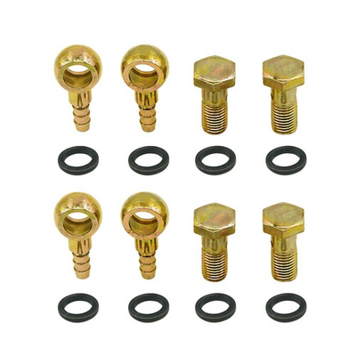#ad 4 PCS Banjo Bolt M12x1.5 10mm Hose Barb Brake Line Fitting Adapter Washer $16.86