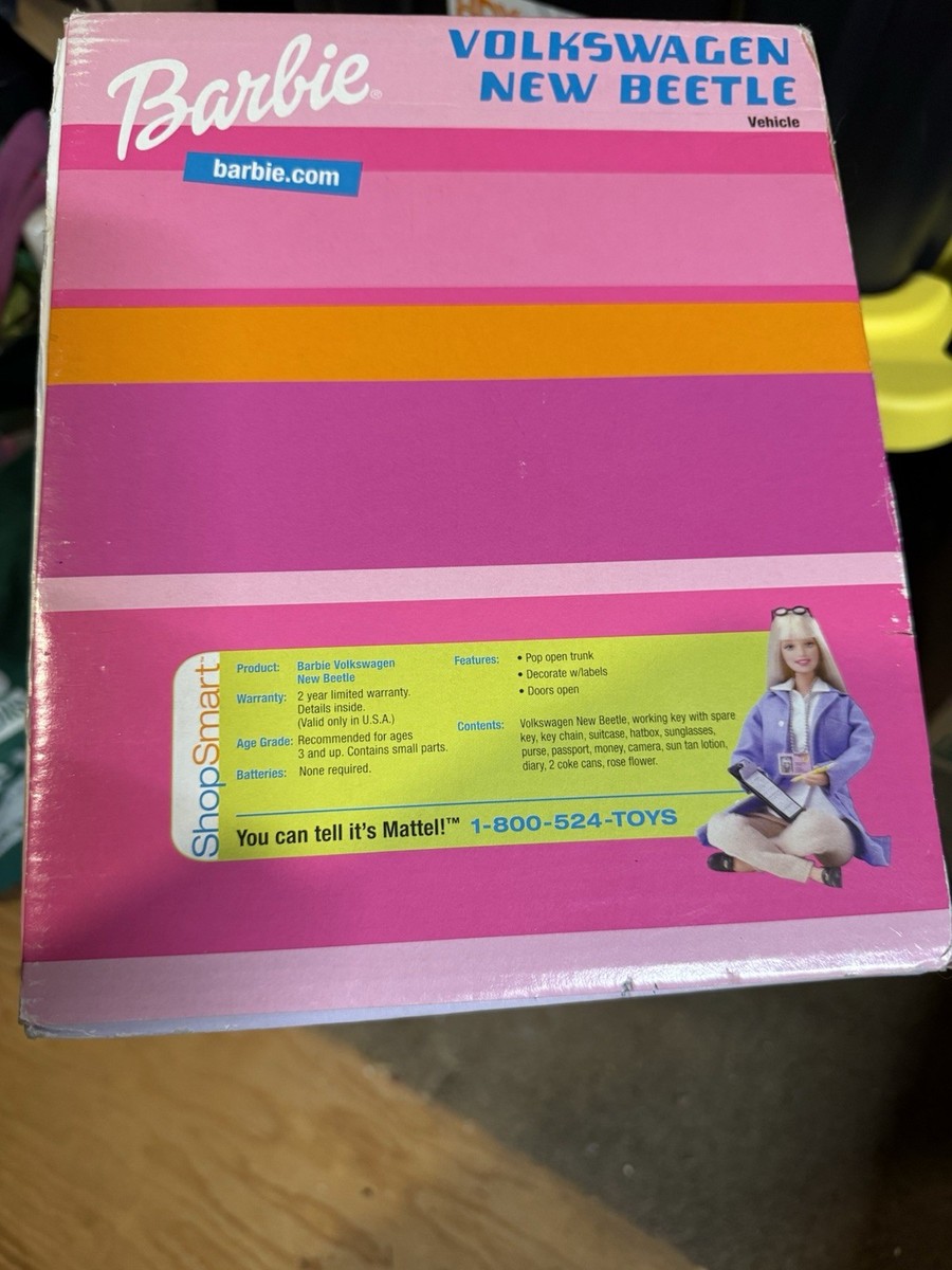 2000 Barbie VOLKSWAGEN Beetle Yellow VW Bug Mattel 27589 for sale