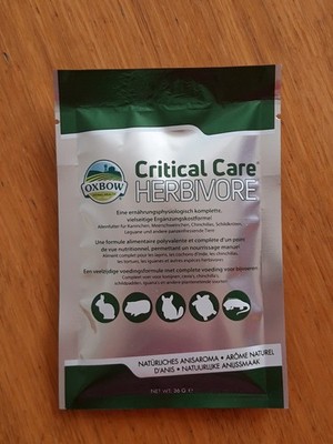 Critical Care Herbivore 36 g   Alleinfutter für pflanzenfressende Heimtiere
