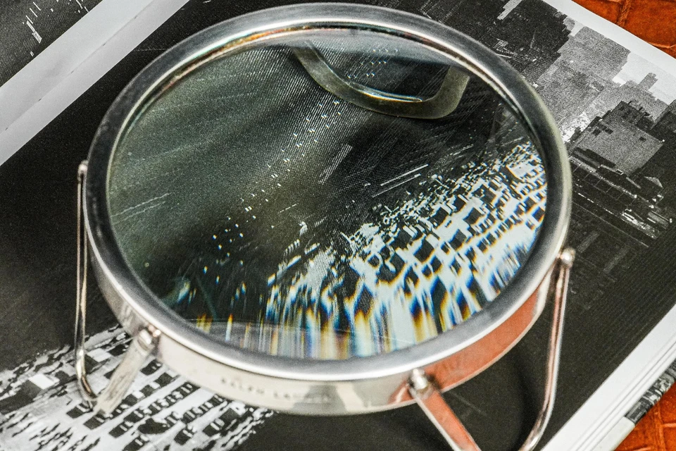 Executive Ralph Lauren Home Silverplate Desk Magnifier Magnify Glass Home Decor - Image 3 of 4